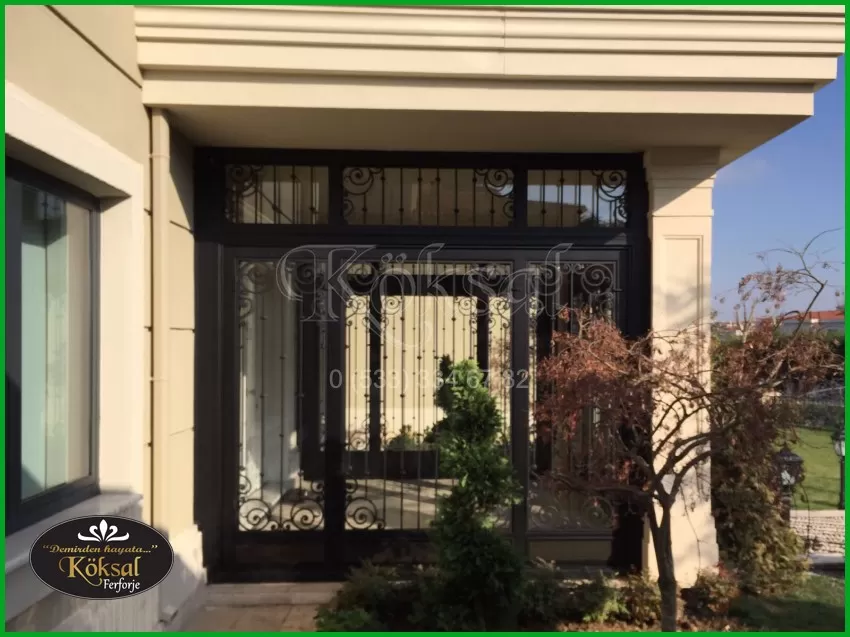 Camlı Villa Kapıları – Ferforje Villa Kapısı